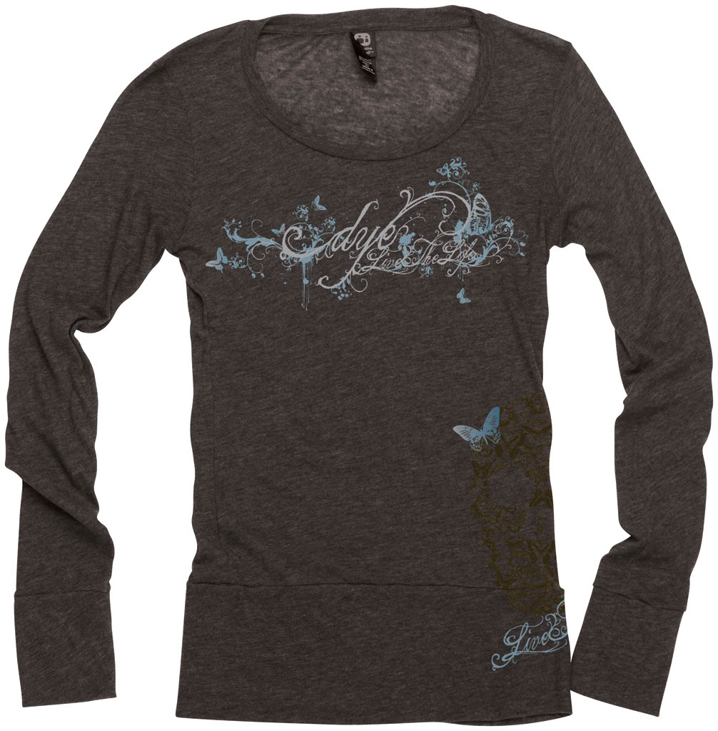 LadyButterfly T-LS Charcoal