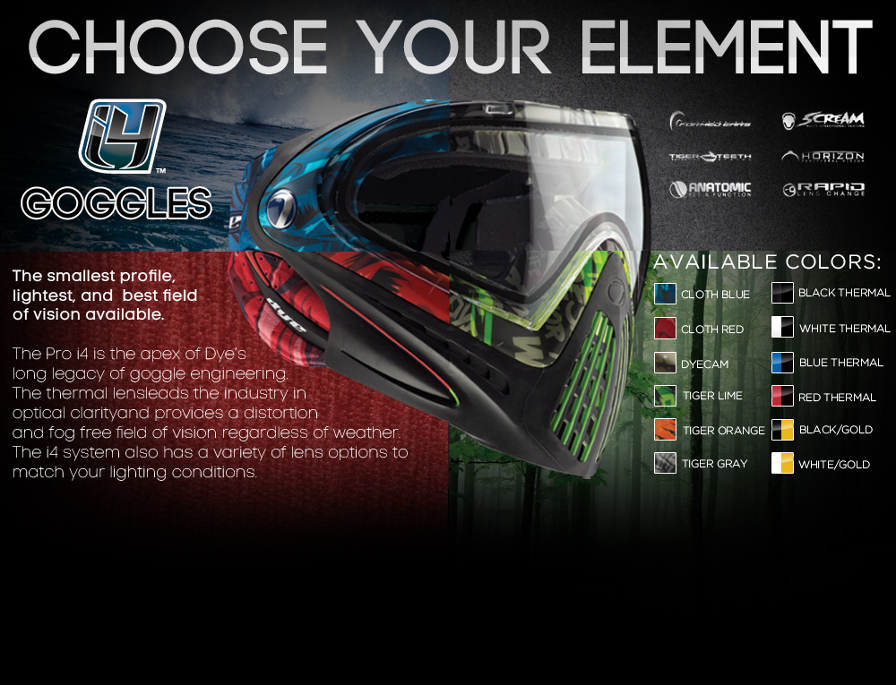 Dye Paintball i4 Goggle